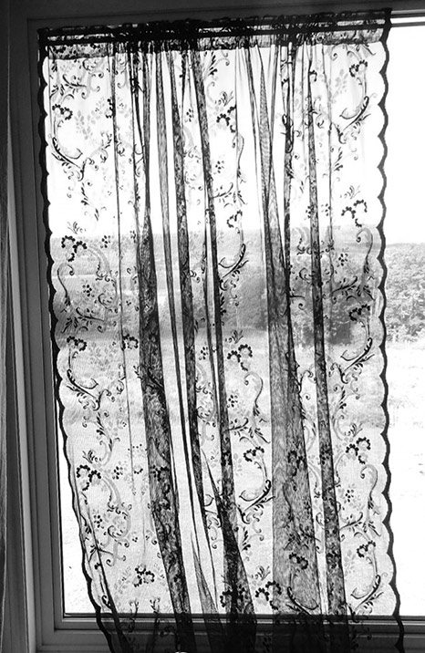 Linen Lace Curtains Highland, Black Lace Curtains